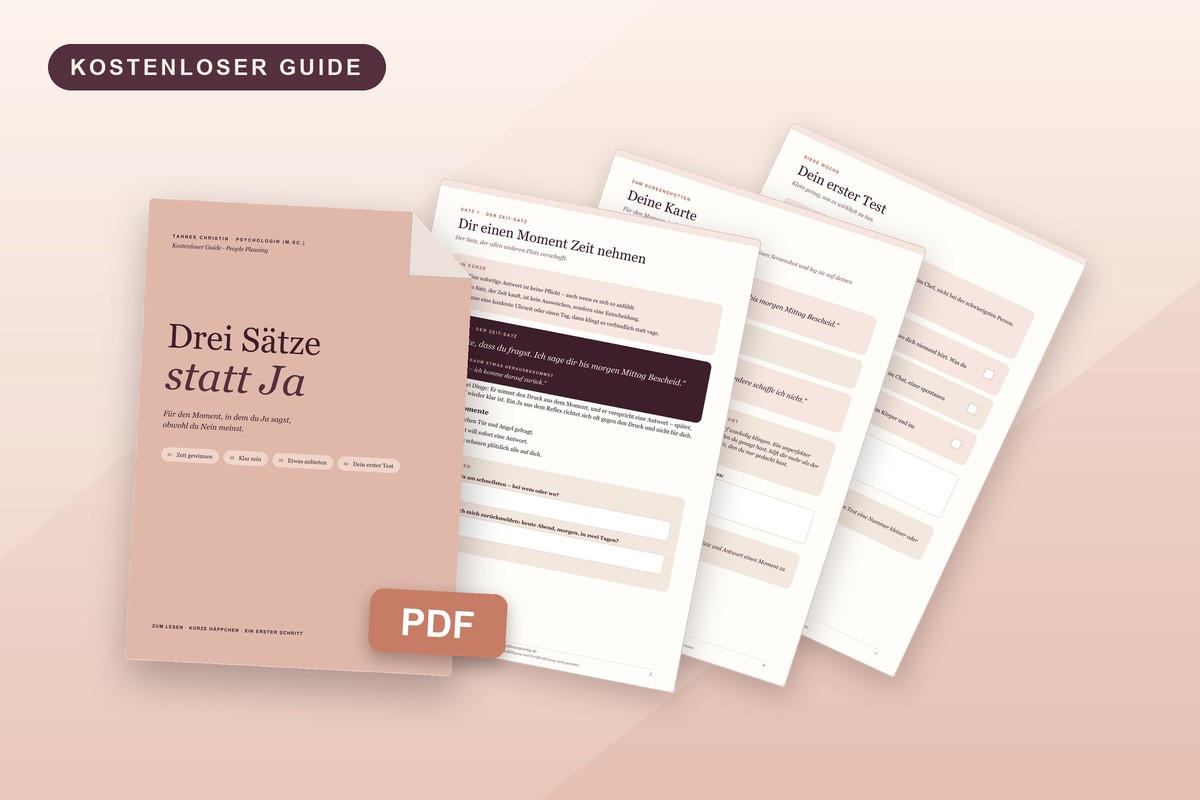 Drei Sätze statt Ja – Guide als PDF
